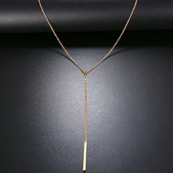 Stainless Steel Long Pendal necklace Bar, Needle - Picture 3 of 5